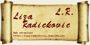 Liza Radičković vizit kartica